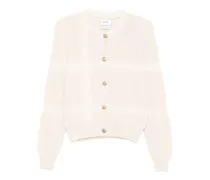 Intarsia Boucle Cardigan - Nude