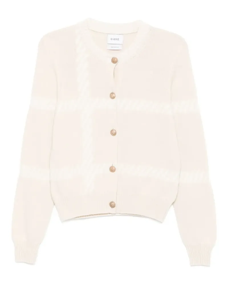 Barrie Intarsia Boucle Cardigan - Nude Nude