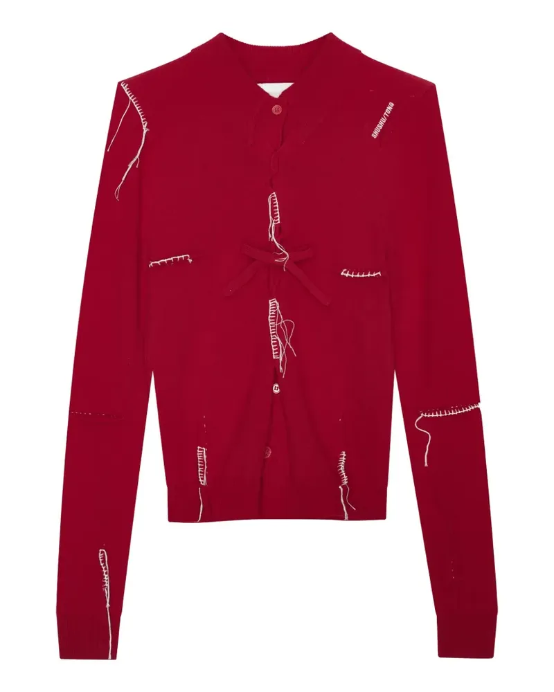 SHUSHU/TONG crew-neck cardigan - Rot Rot