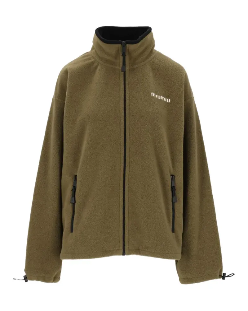 Miu Miu fleece zipper jacket - Grün Grün