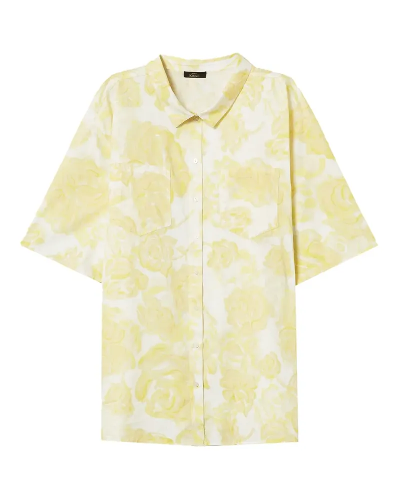 Twin-Set Hemd mit Blumen-Print - Gelb Gelb