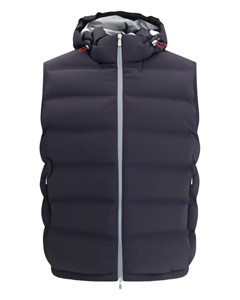 Brunello Cucinelli Gesteppte Kapuzenweste - Blau Blau