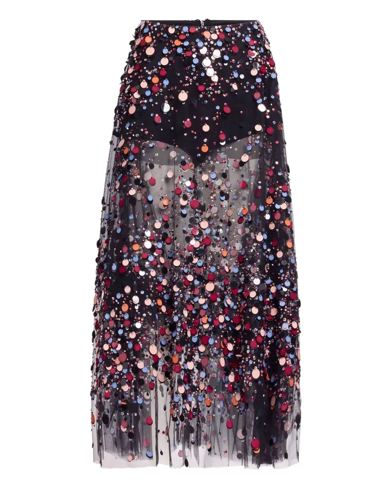 Elie Saab bead-embellished skirt - Schwarz Schwarz