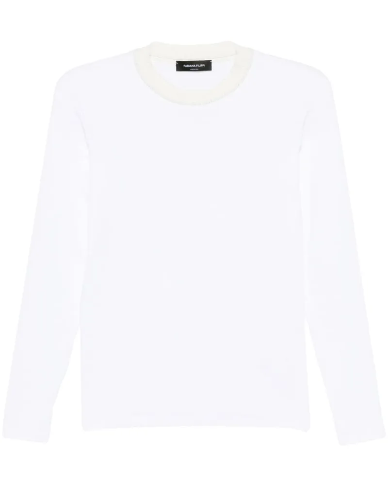 Fabiana Filippi T-Shirt aus Jersey - Weiß Weiß