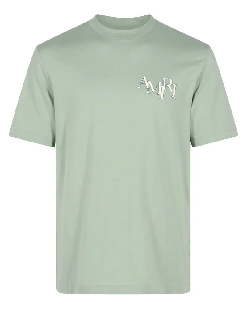Amiri T-Shirt mit Logo-Print - Grün Grün