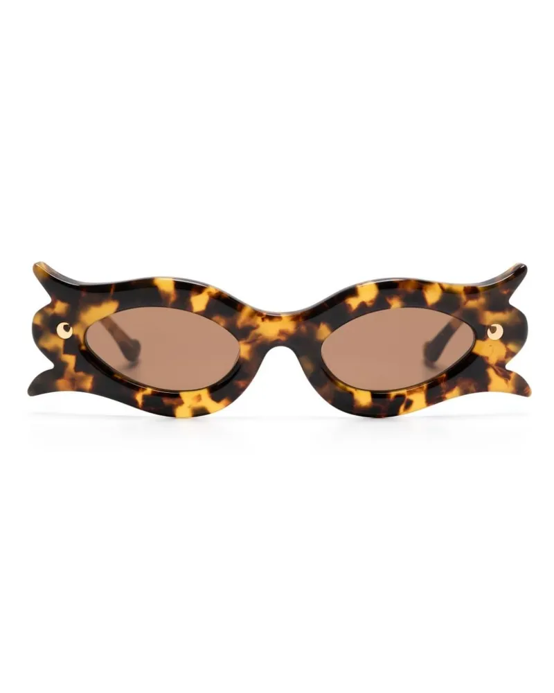 Nanushka Tully Sonnenbrille mit Blumengestell - Braun Braun