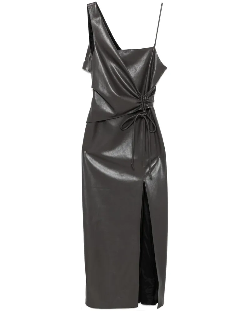 Nanushka Asymmetrisches Midikleid - Grau Grau