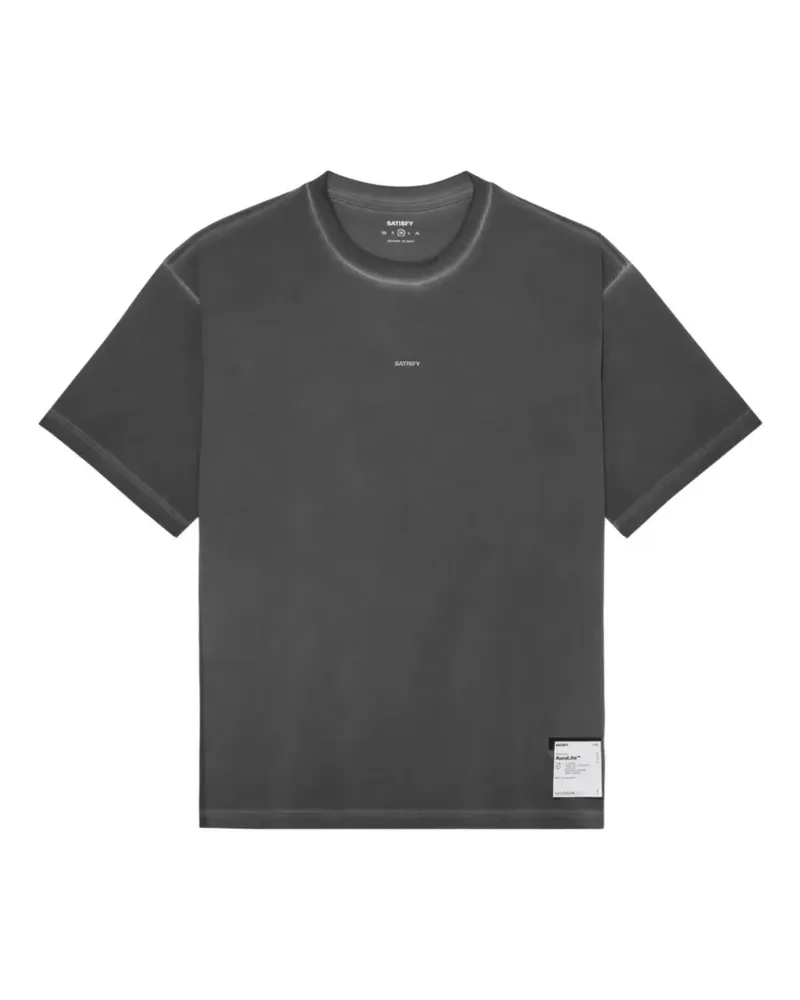 Satisfy AuraLite logo-print T-shirt - Schwarz Schwarz