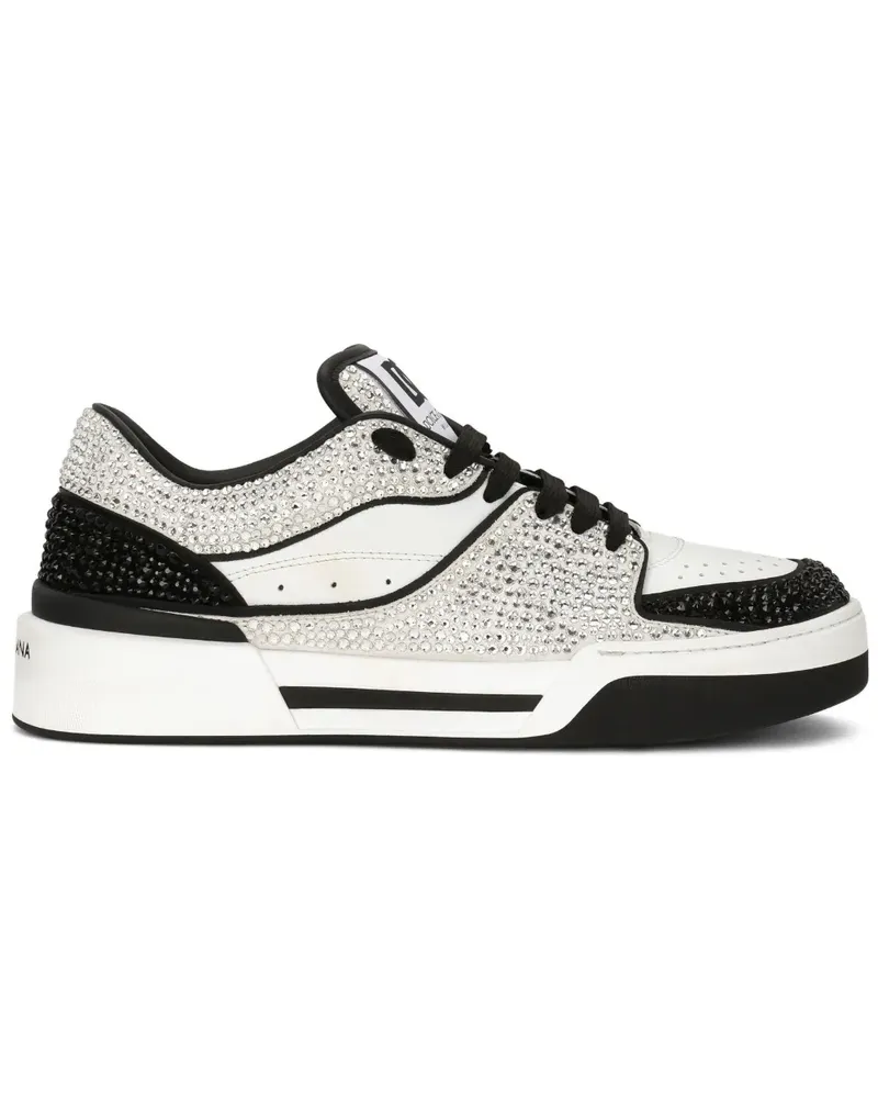 Dolce & Gabbana Sneakers mit Kristallen - Weiß Weiß