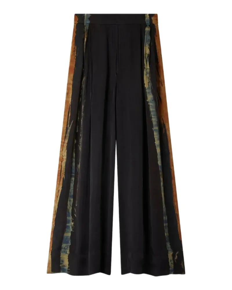 Mes Demoiselles tie-dye pleated palazzo pants - Schwarz Schwarz