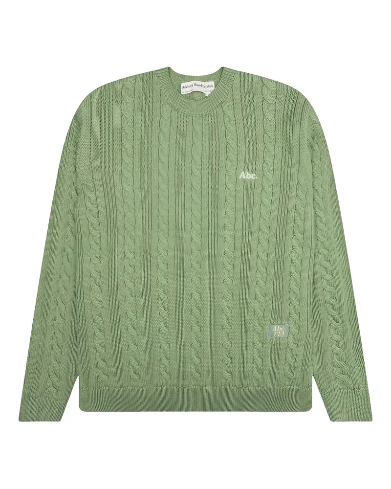 Abc. Pullover mit Zopfmuster - Grün Grün