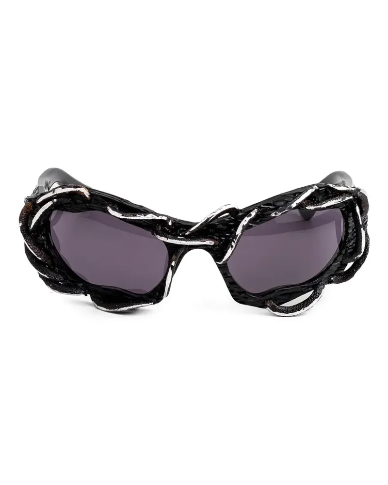 KUBORAUM E22 Gorgone cat-eye frame sunglasses - Schwarz Schwarz