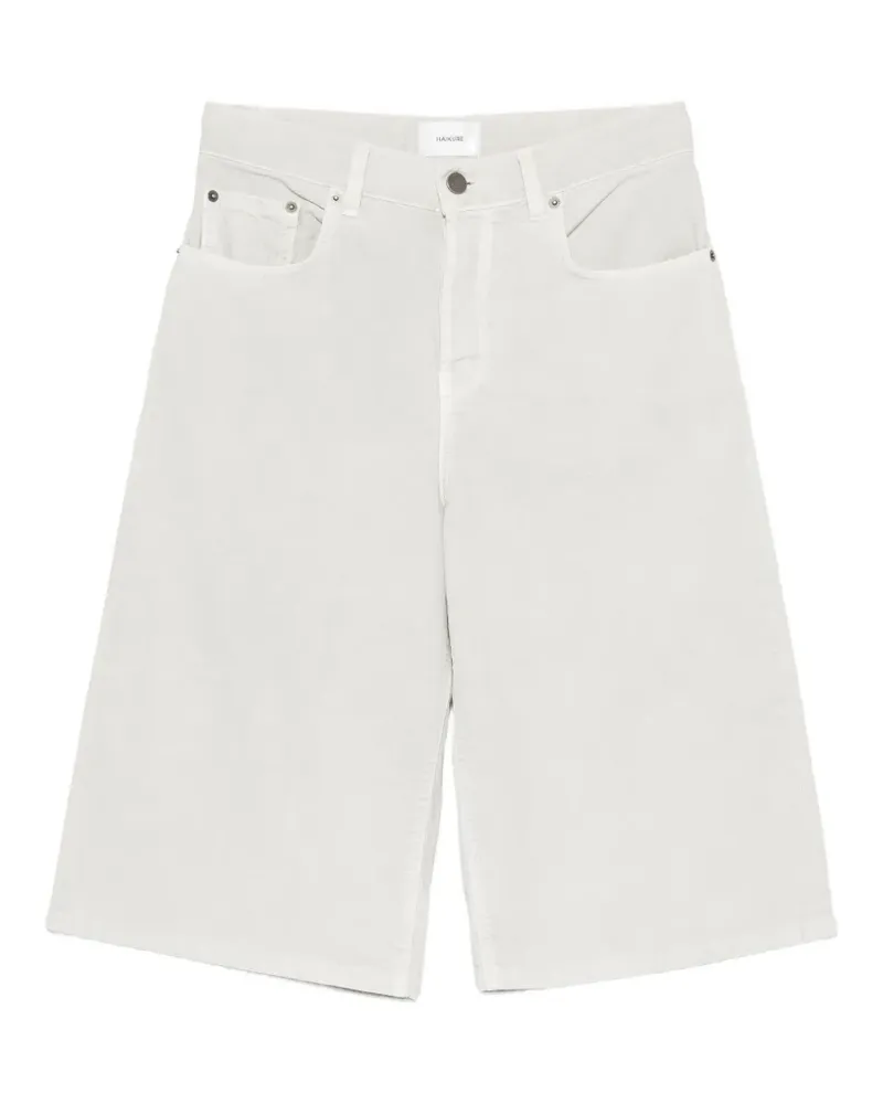 Haikure New Becky logo-patch denim shorts - Grau Grau