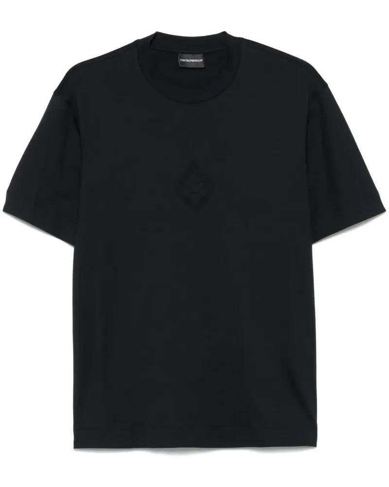 Emporio Armani T-Shirt mit Logo-Prägung - Blau Blau