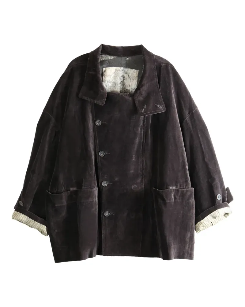 Ziggy Chen buttoned patch-pocket coat - Braun Braun