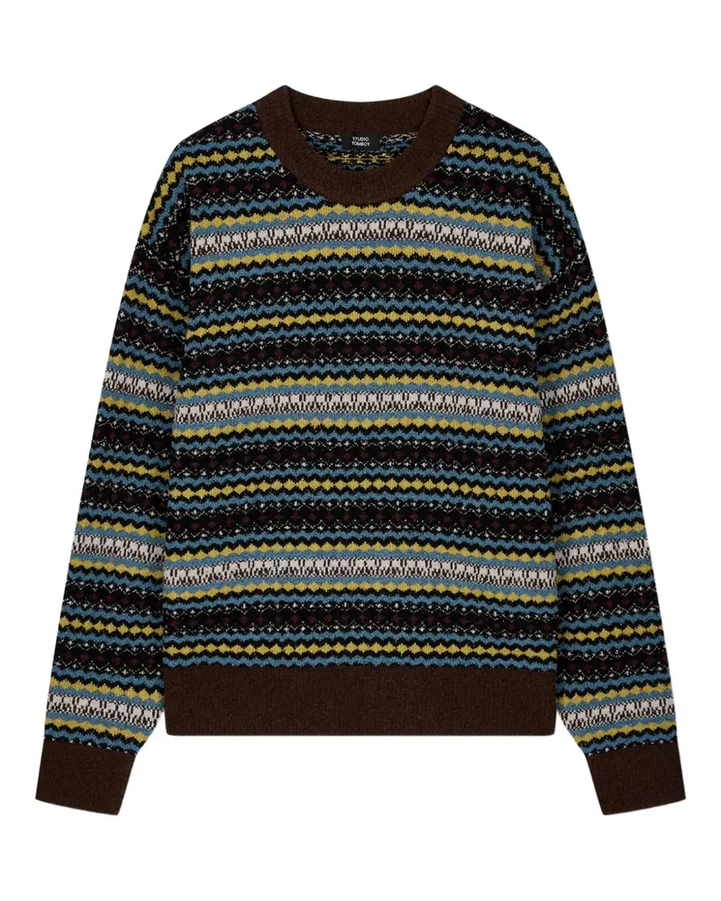 STUDIO TOMBOY Pullover mit rundem Ausschnitt - Braun Braun