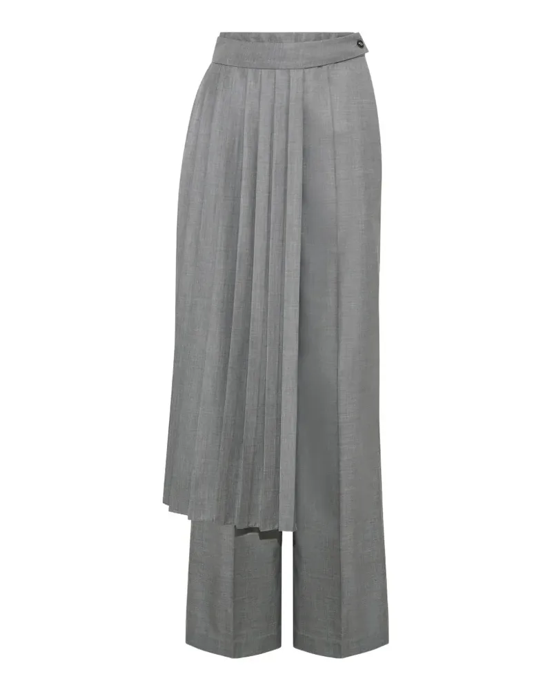 Adam Lippes Nara pleated-overlay trousers - Grau Grau