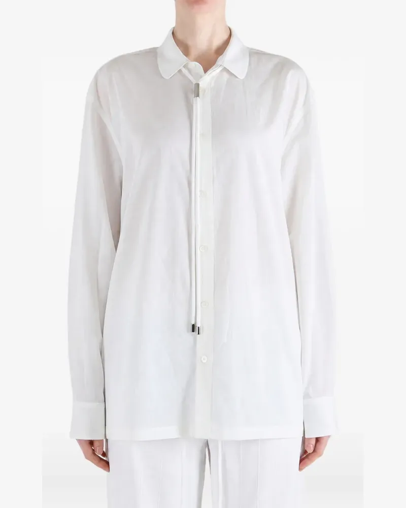 Issey Miyake Monsieur Hemd mit Schleifenverschluss - Weiß Weiß
