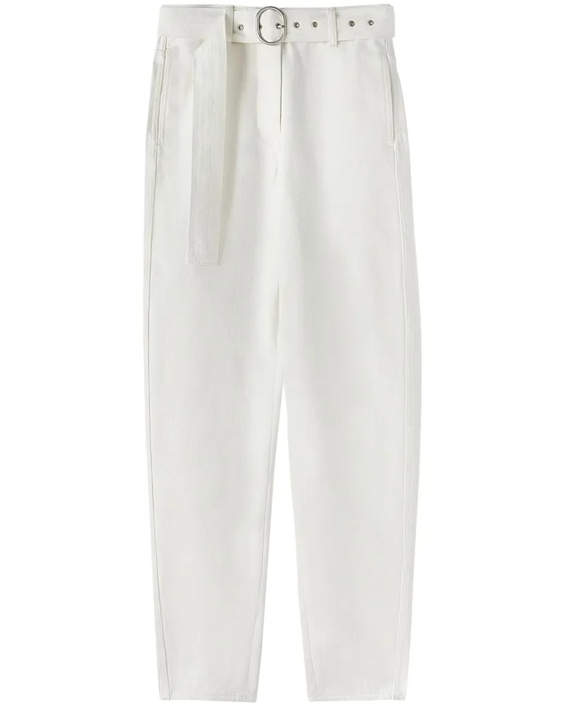 Jil Sander Weite High-Waist-Jeans - Weiß Weiß