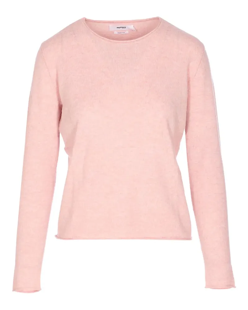 Not Shy Kaschmirpullover mit Rundhalsausschnitt - Rosa Rosa