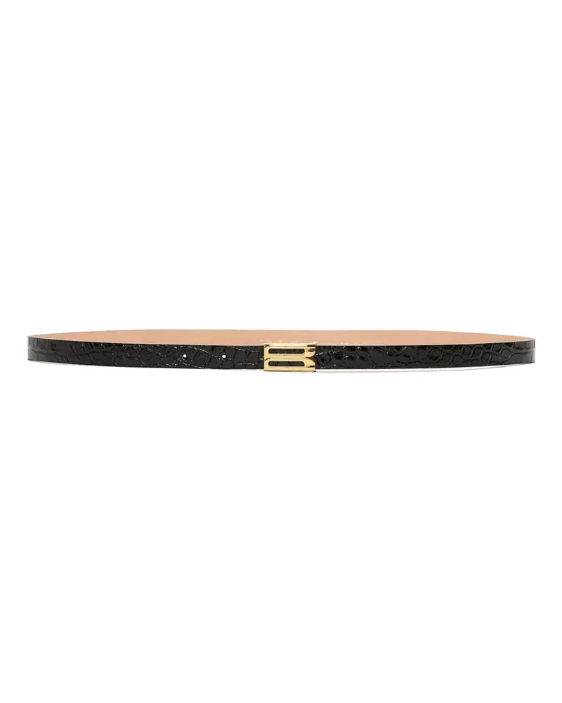 Victoria Beckham micro Dorian croc-effect leather belt - Schwarz Schwarz