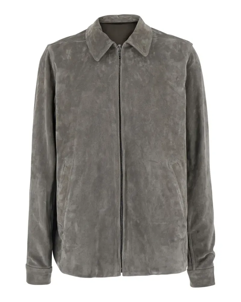 Rick Owens Brad Wildlederjacke - Grau Grau