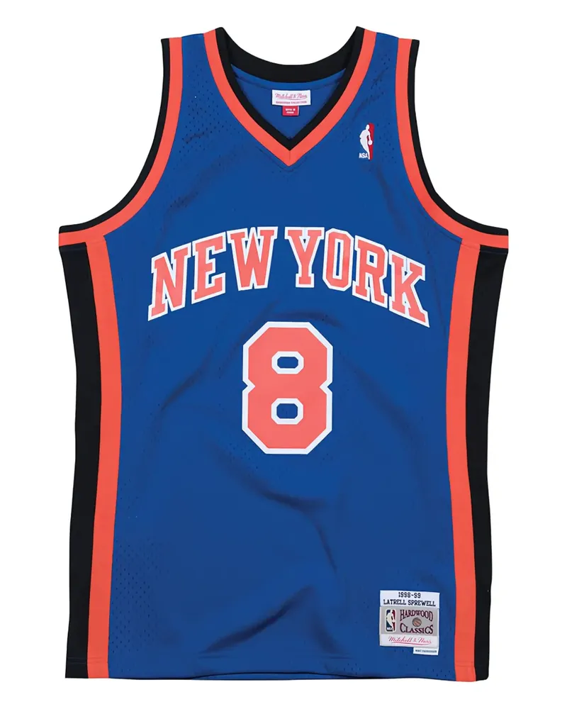 Mitchell & Ness Swingman Road "NBA NY Knicks 98-99 Latrell Sprewell" Weste - Blau Blau