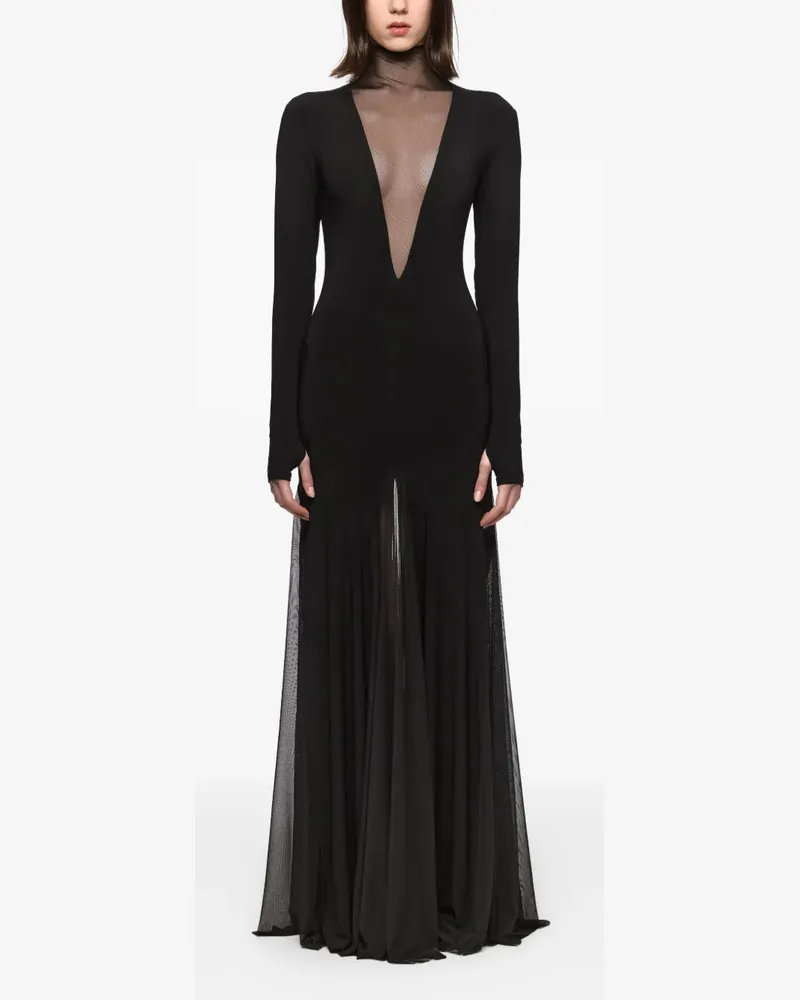 ATU Body Couture mesh-panelled maxi dress - Schwarz Schwarz