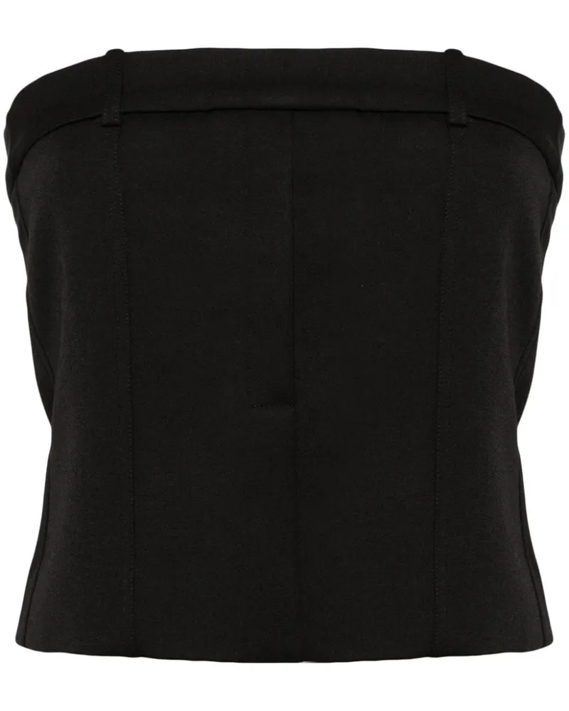 Róhe Corsage im Tailoring-Look - Schwarz Schwarz