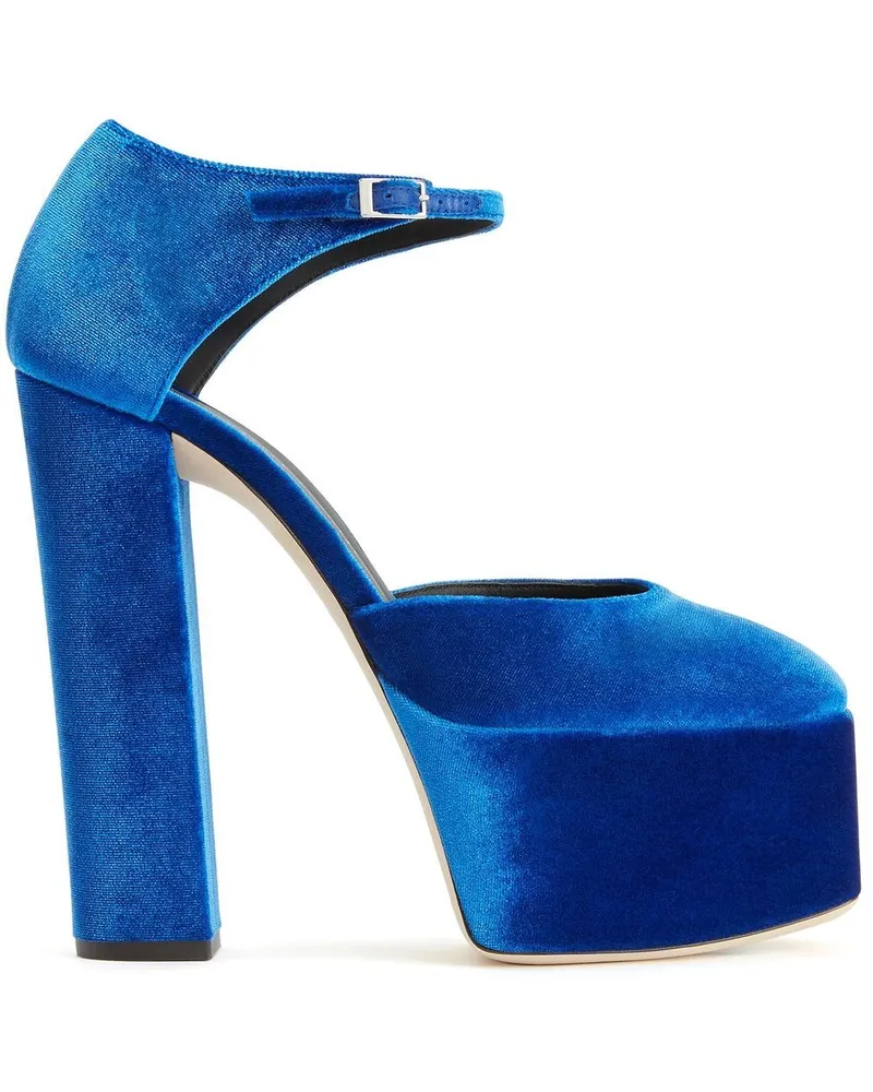 Giuseppe Zanotti Bebe Pumps mit Plateau 150mm - Blau Blau