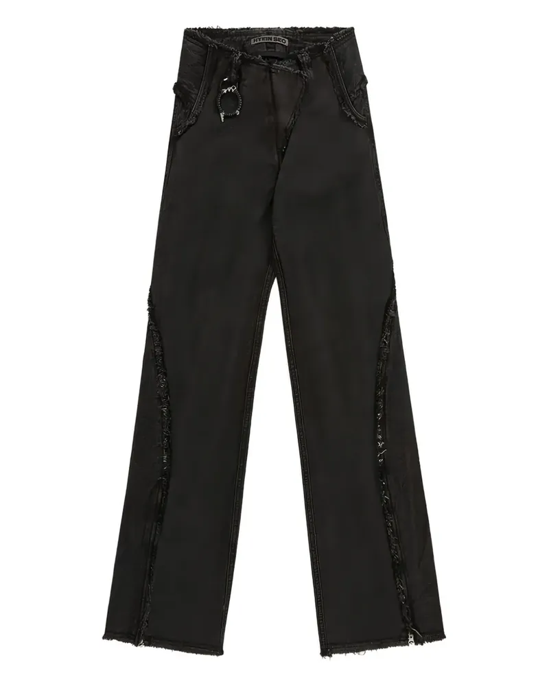 Hyein Seo Ausgefranste Jeans - Grau Grau