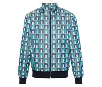 Sweatshirtjacke mit geometrischem Muster