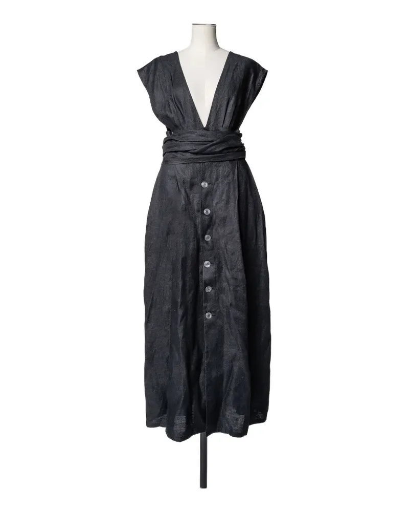 Muller of Yoshiokubo button-down belted midi dress - Nude Nude
