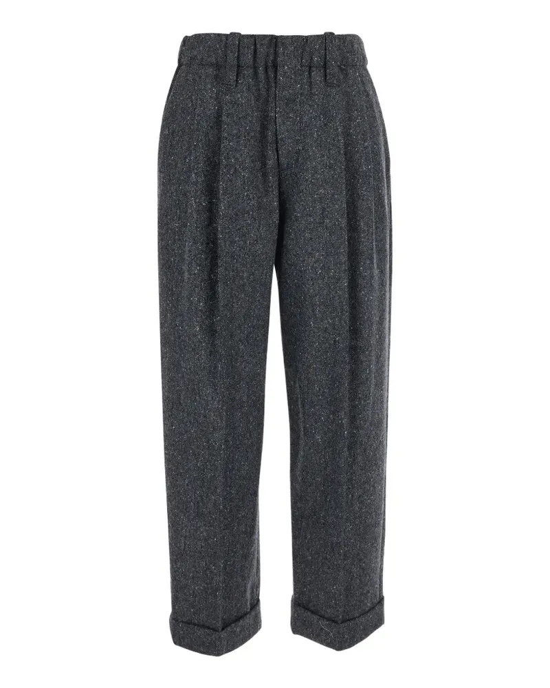 Brunello Cucinelli Plissierte Hose mit Umschlag - Grau Grau