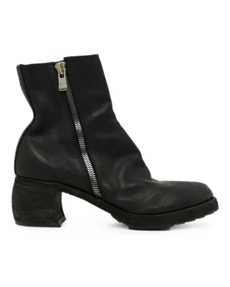 Yohji Yamamoto x Guidi Edition Oblique Stiefel mit Reißverschluss - Schwarz Schwarz