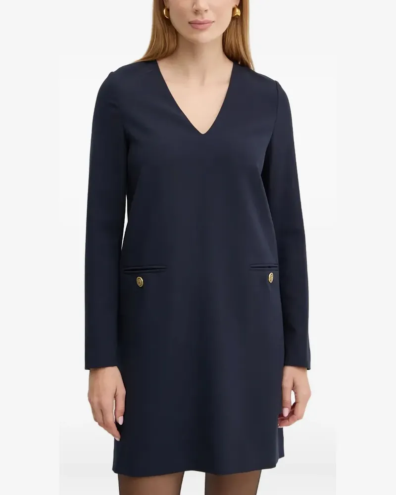 Twin-Set Minikleid mit geknöpften Taschen - Blau Blau