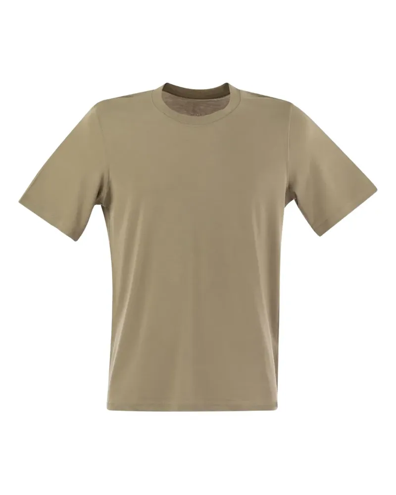 Majestic T-Shirt mit Rundhalsausschnitt - Nude Nude