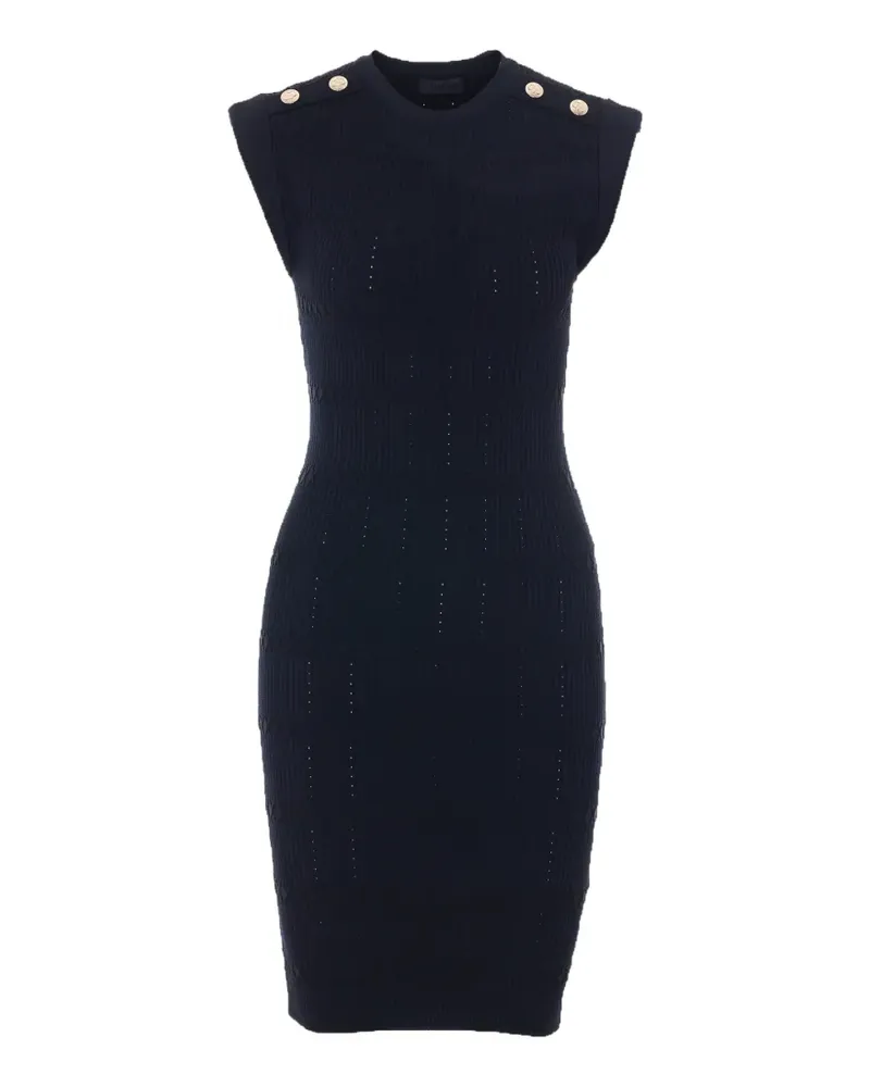 Liu Jo button-detail knitted midi dress - Blau Blau