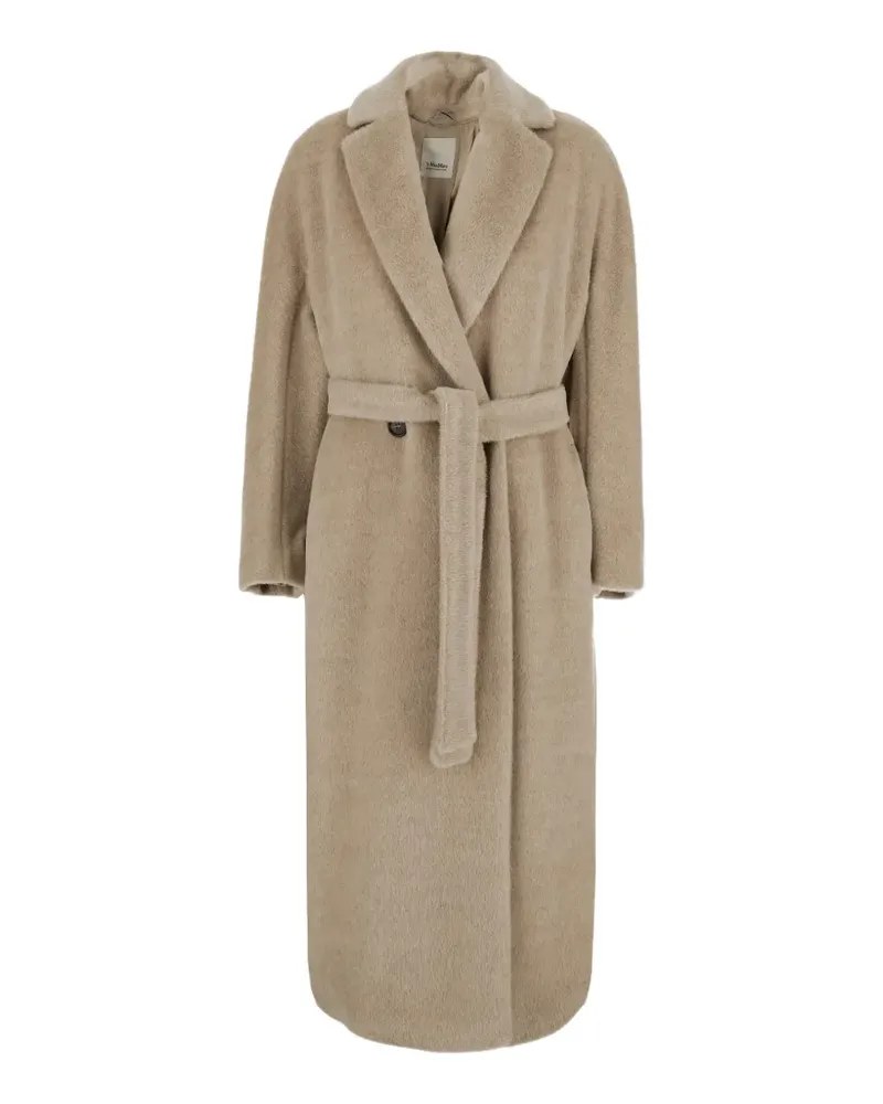 Max Mara Mantel mit gebürstetem Finish - Braun Braun