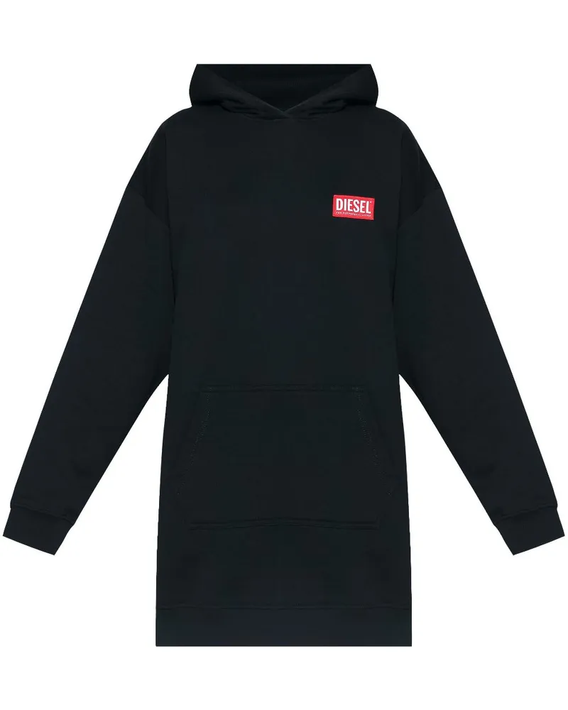 Diesel D-Boxt Hoodie-Kleid - Schwarz Schwarz