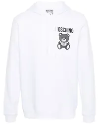 Moschino Hoodie mit Logo-Print Weiß