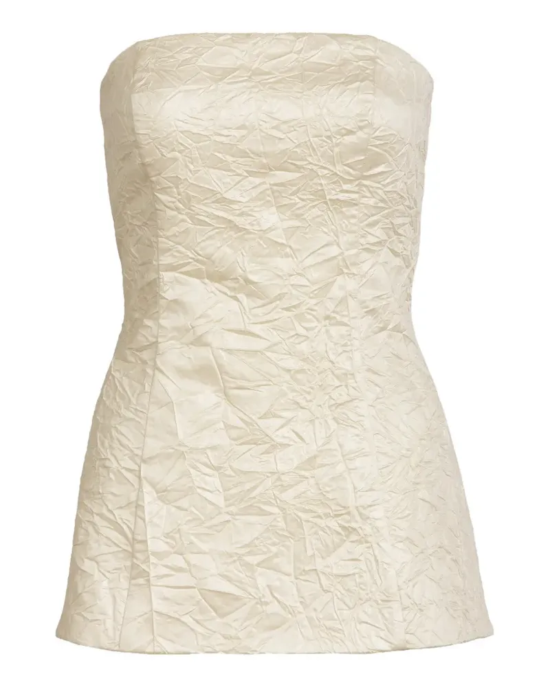 Silvia Tcherassi Astor crinkled-effect top - Nude Nude