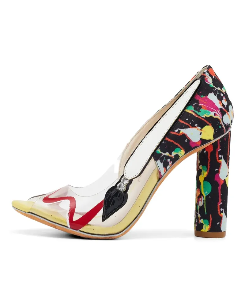 Sophia Webster Multicolor PVC And Fabric Party Like Pollock Peep Toe Pumps Size 36open - Mehrfarbig Mehrfarbig