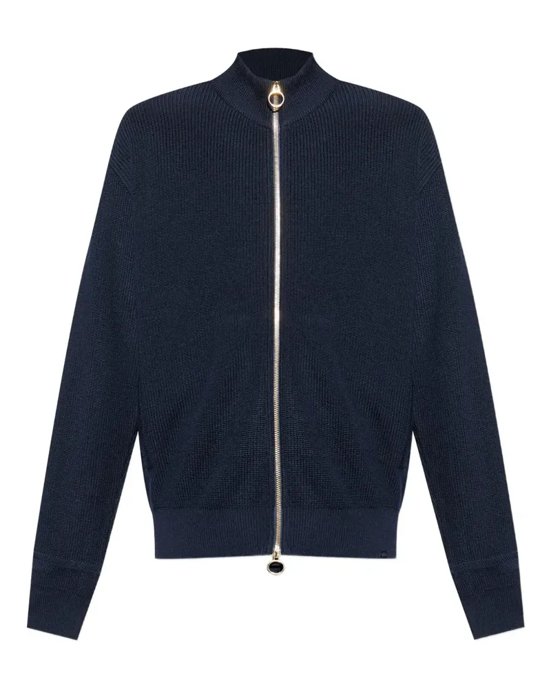 Paul & Shark Gerippter Cardigan mit Reißverschluss - Blau Blau
