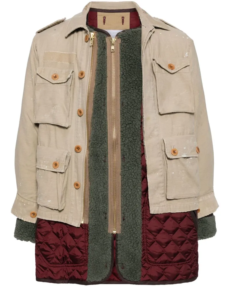 kolor Jacke im Patchwork-Look - Nude Nude