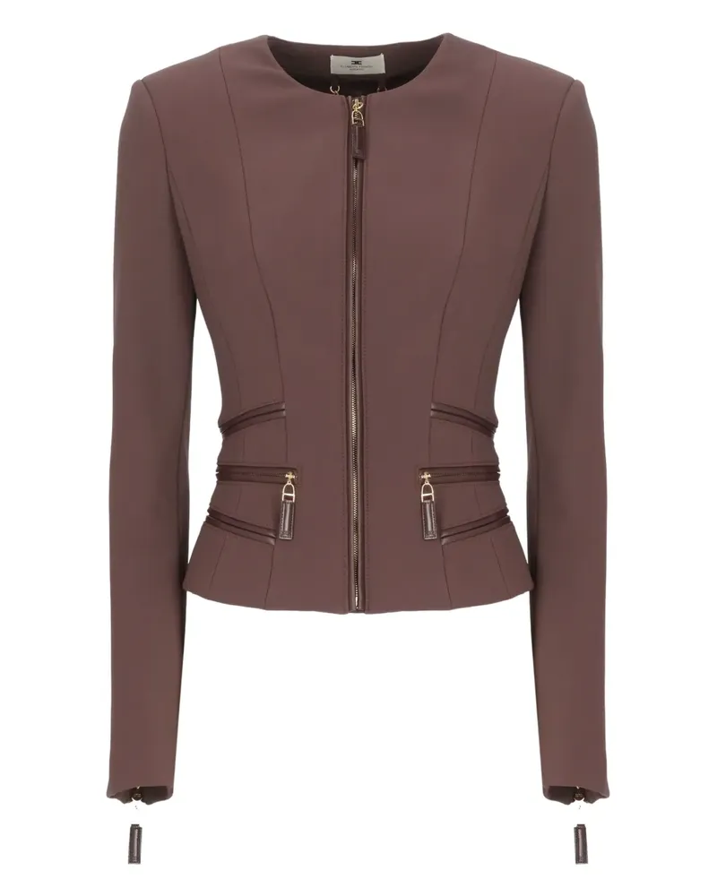 Elisabetta Franchi Cropped-Jacke - Braun Braun