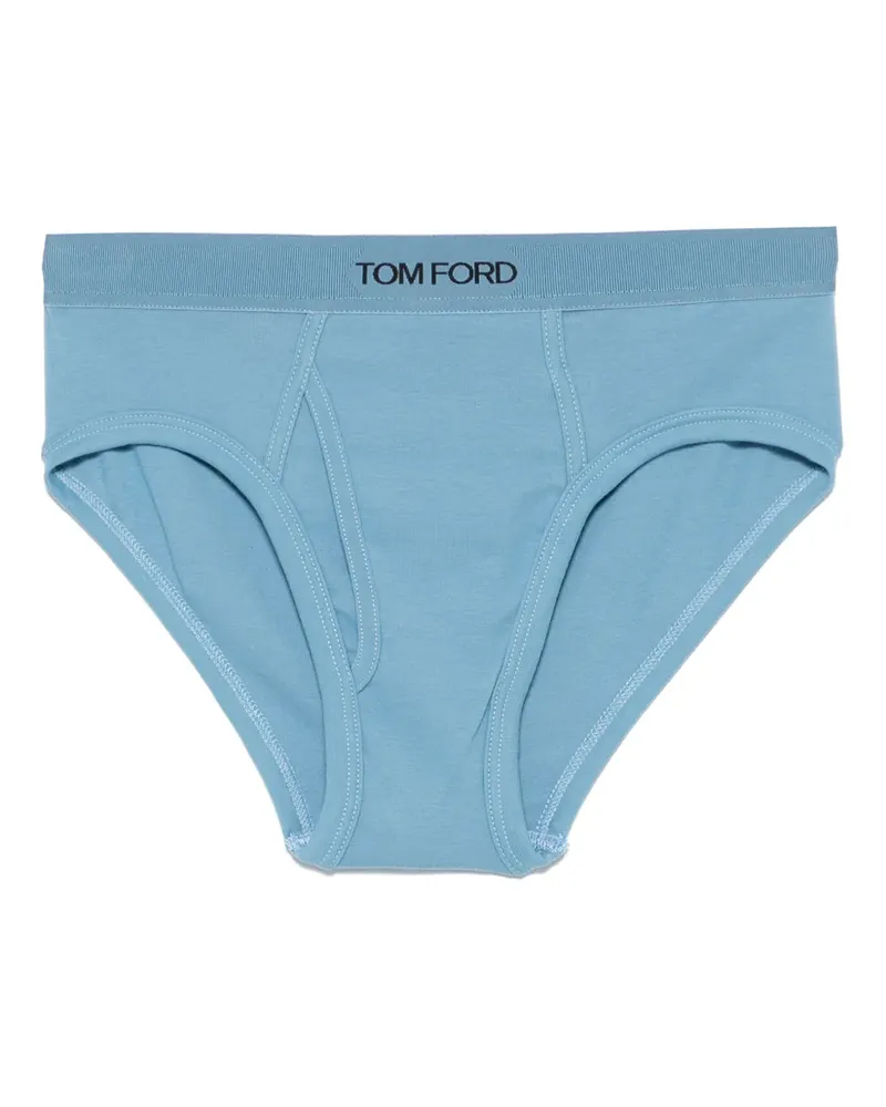 Tom Ford Set aus zwei Slips mit Logo-Bund - Blau Blau