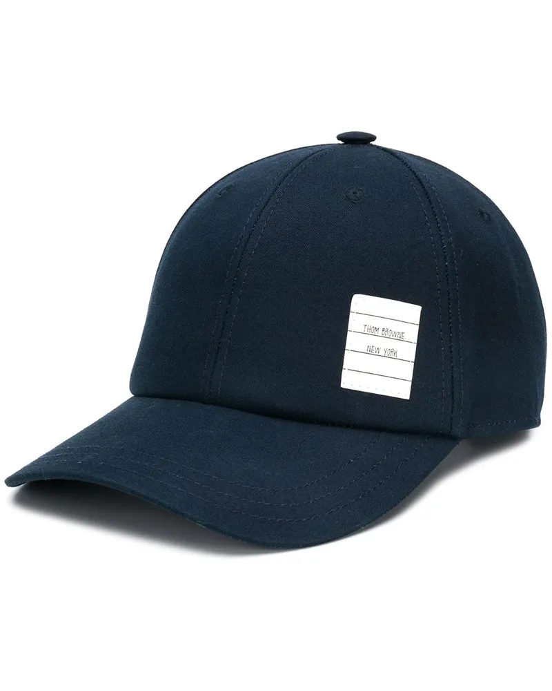 Thom Browne Twill-Baseballkappe - Blau Blau