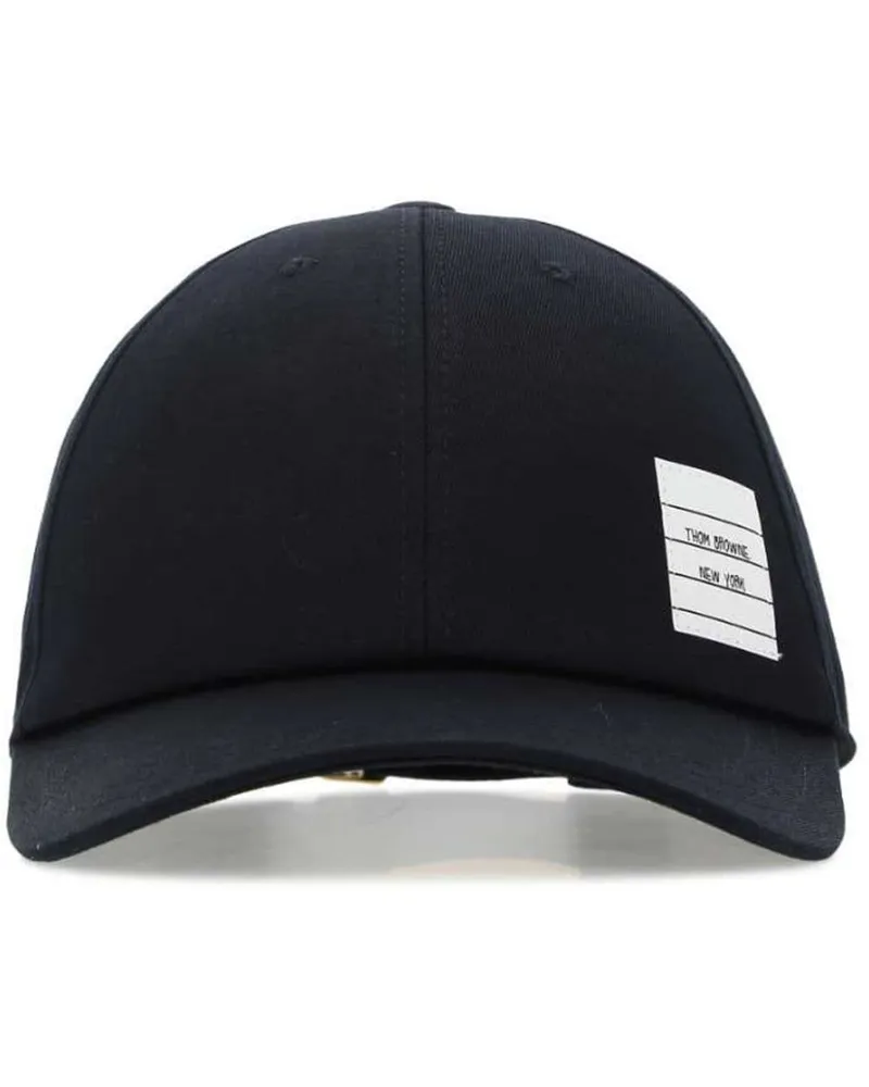 Thom Browne Twill-Baseballkappe - Blau Blau