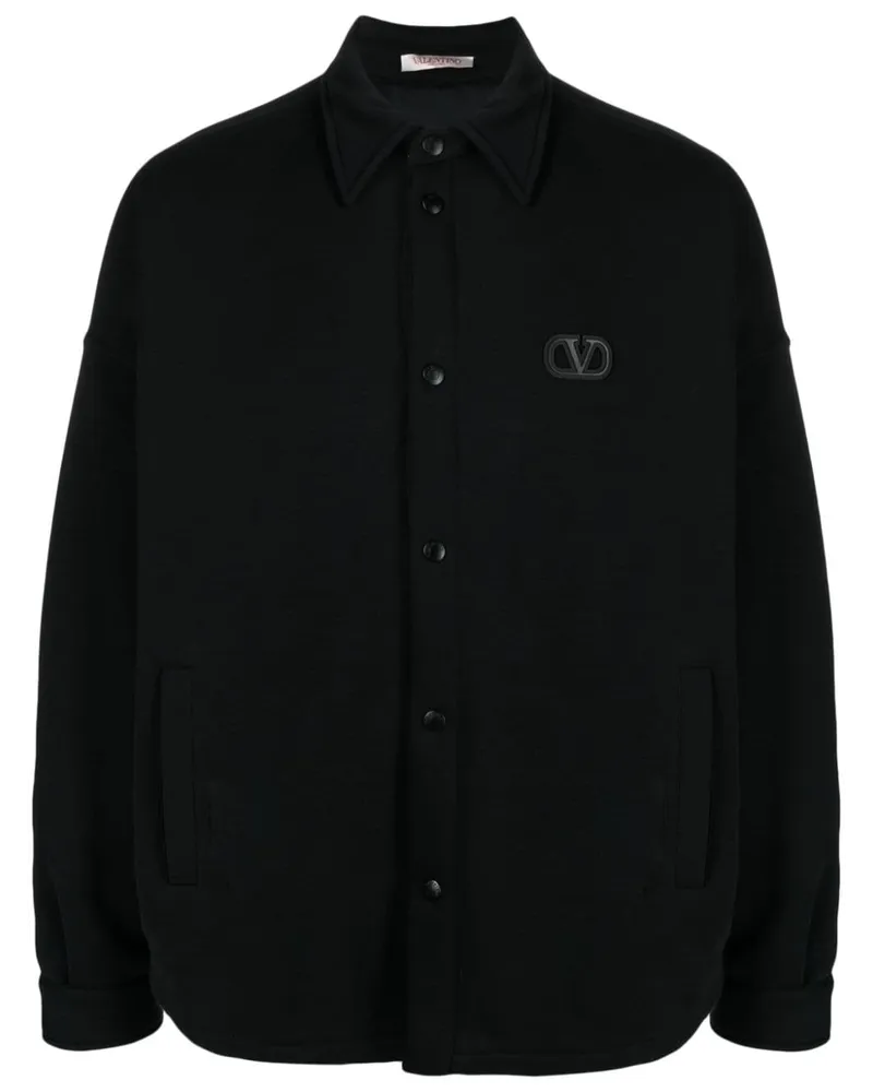 Valentino Garavani Gefütterte Jersey-Hemdjacke - Schwarz Schwarz